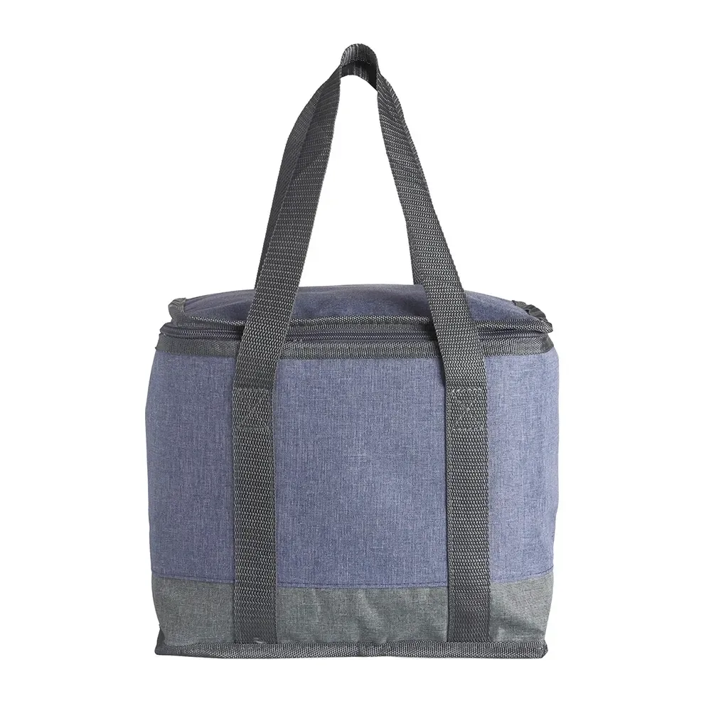 Bolsa térmica personalizada de poliéster, 15 litros, cor azul