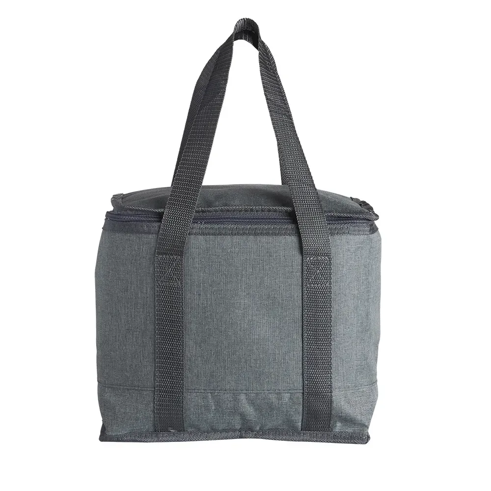 Bolsa térmica personalizada de poliéster, 15 litros, cor cinza