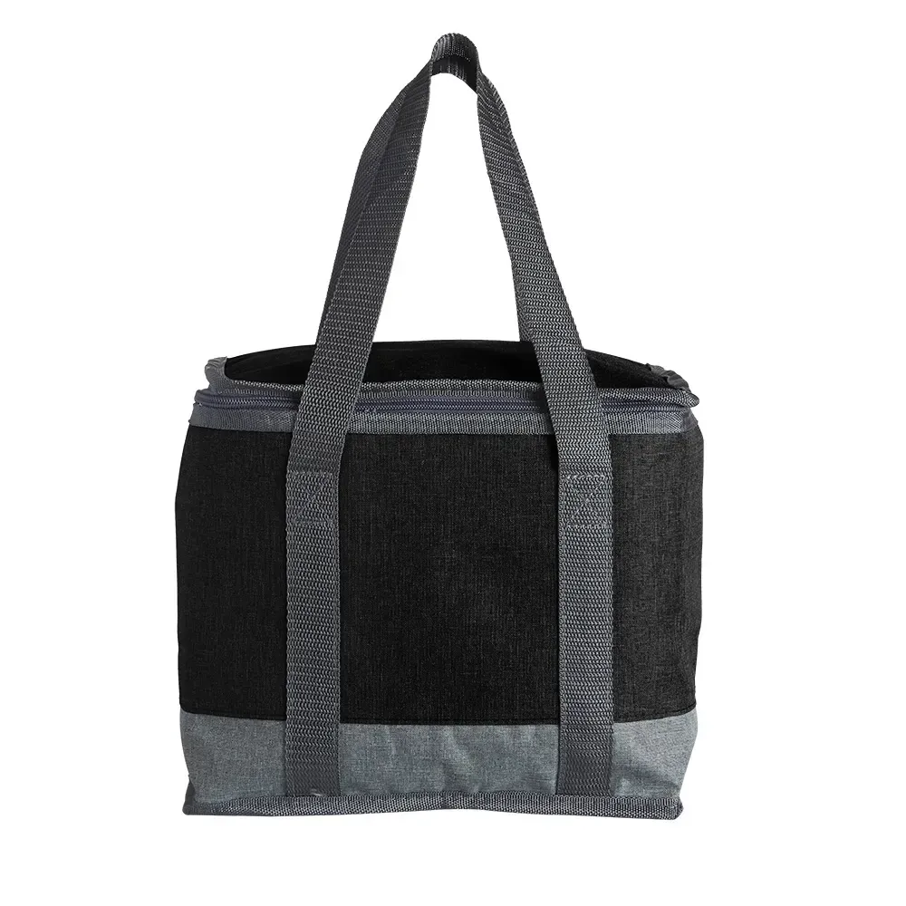 Bolsa térmica personalizada de poliéster, 15 litros, cor preta