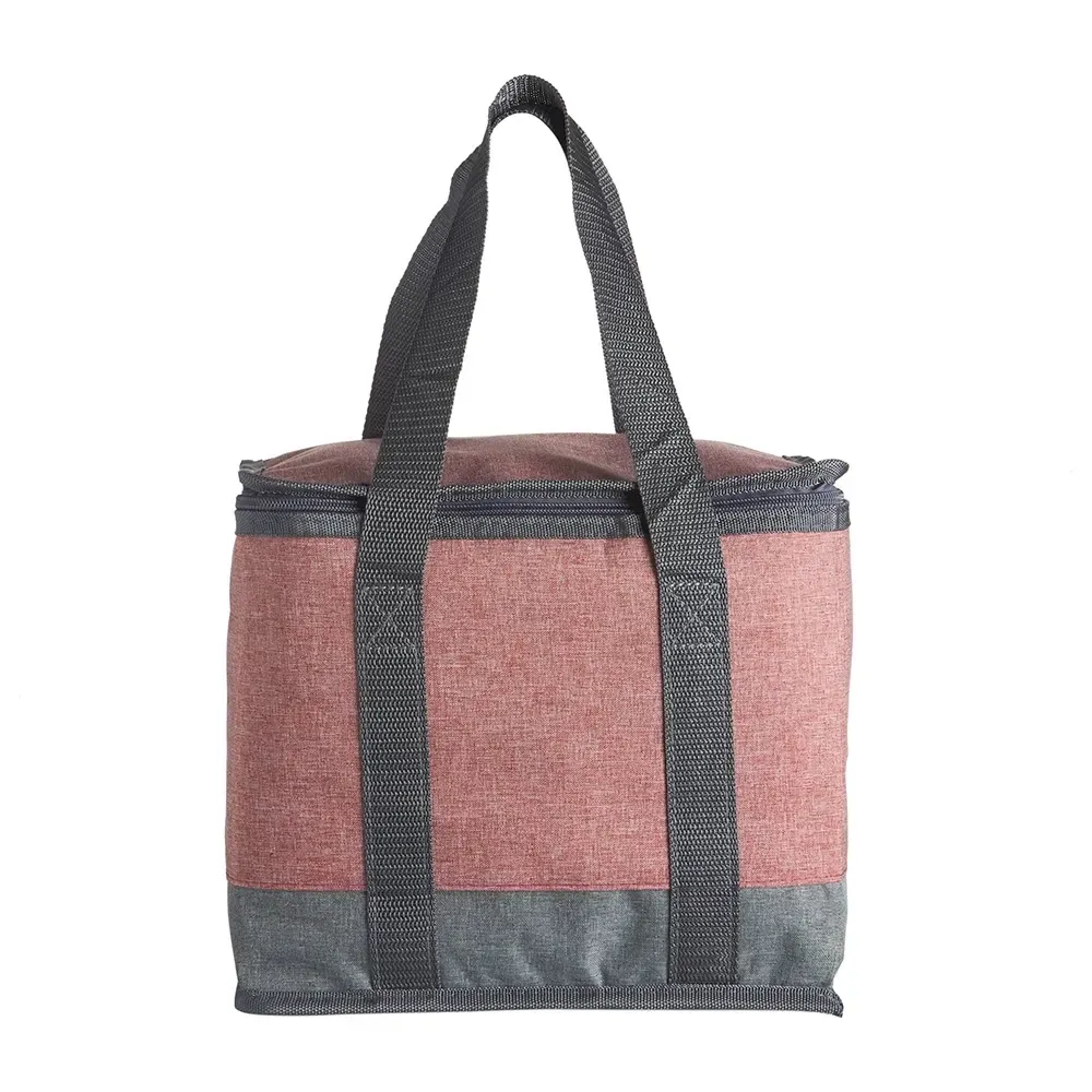 Bolsa térmica personalizada de poliéster, 15 litros, cor vermelha