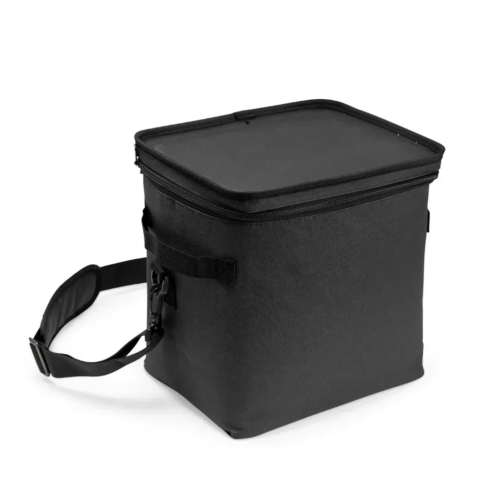 Bolsa Térmica de Poliéster 15L com Tampa-Bandeja Personalizada, cor preto