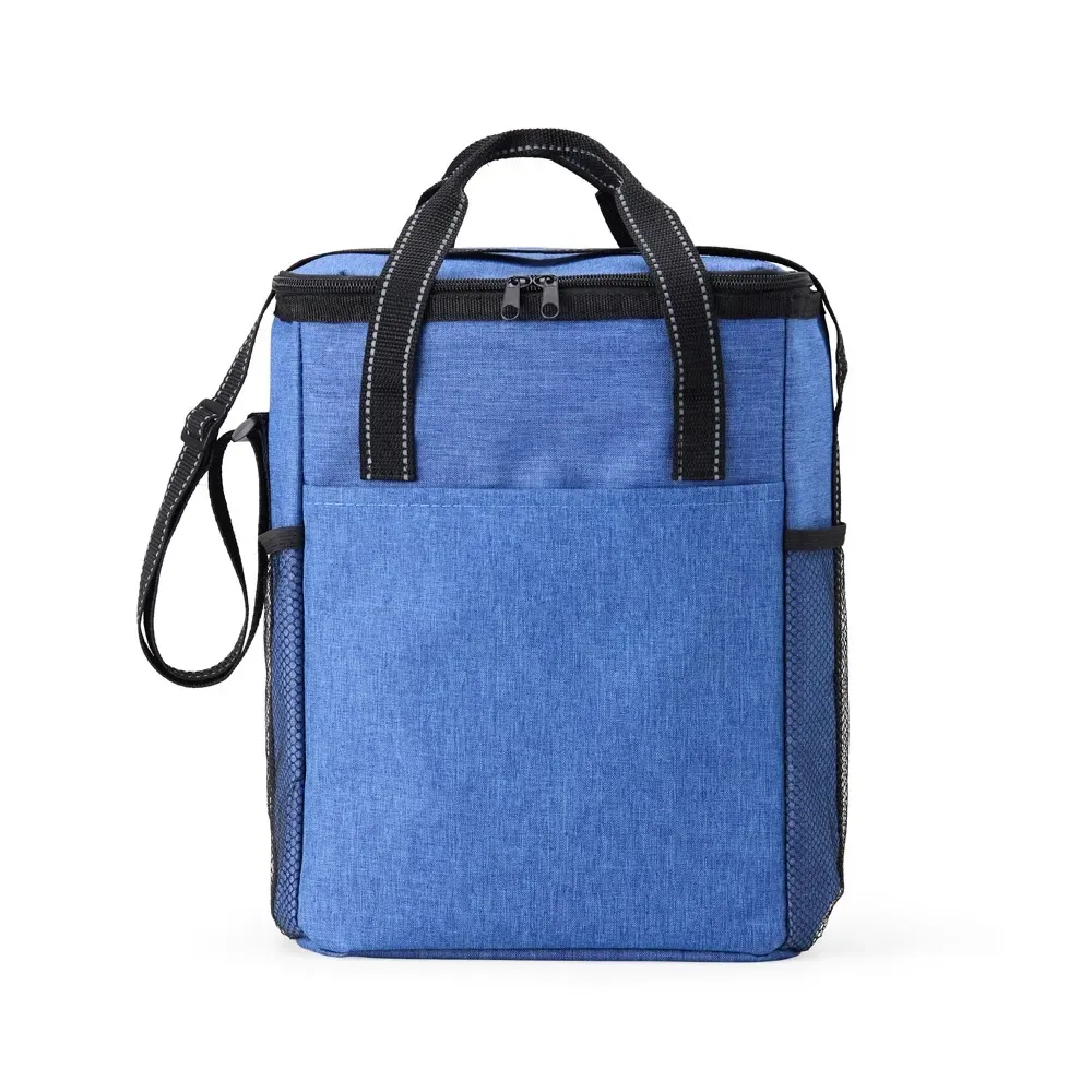 Bolsa térmica personalizada de poliéster, 16 litros, cor azul