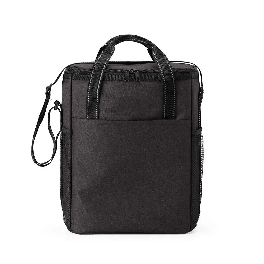 Bolsa térmica personalizada de poliéster, 16 litros, cor preta