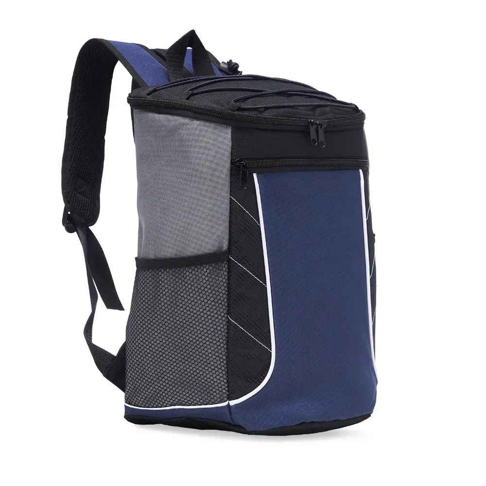 Bolsa térmica personalizada de poliéster, 19 litros, cor azul