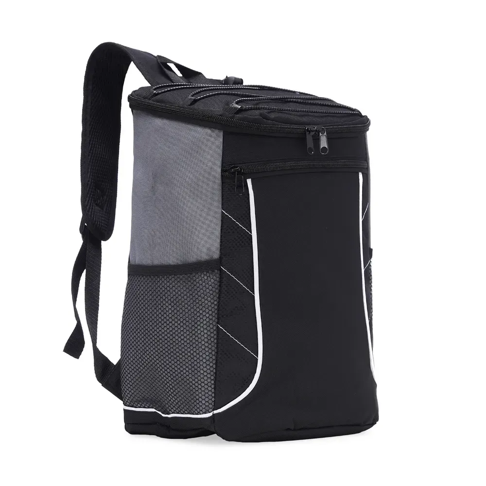 Bolsa térmica personalizada de poliéster, 19 litros, cor preta