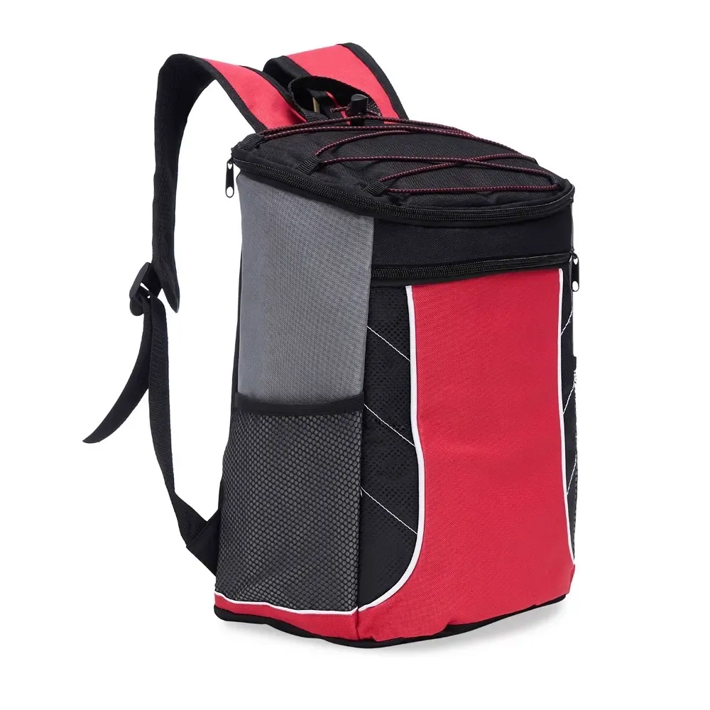 Bolsa térmica personalizada de poliéster, 19 litros, cor vermelha