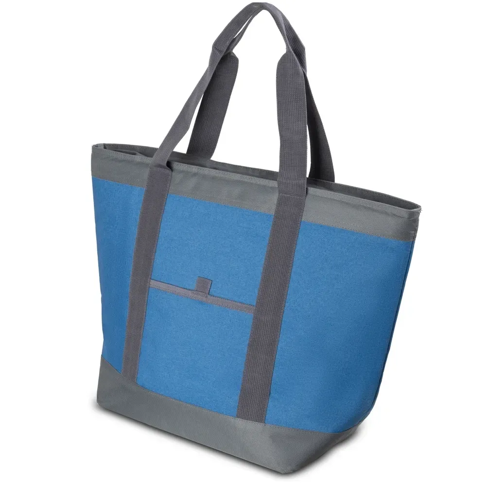 Bolsa Térmica de Poliéster 300D 25L com Bolso Frontal Personalizada, cor azul