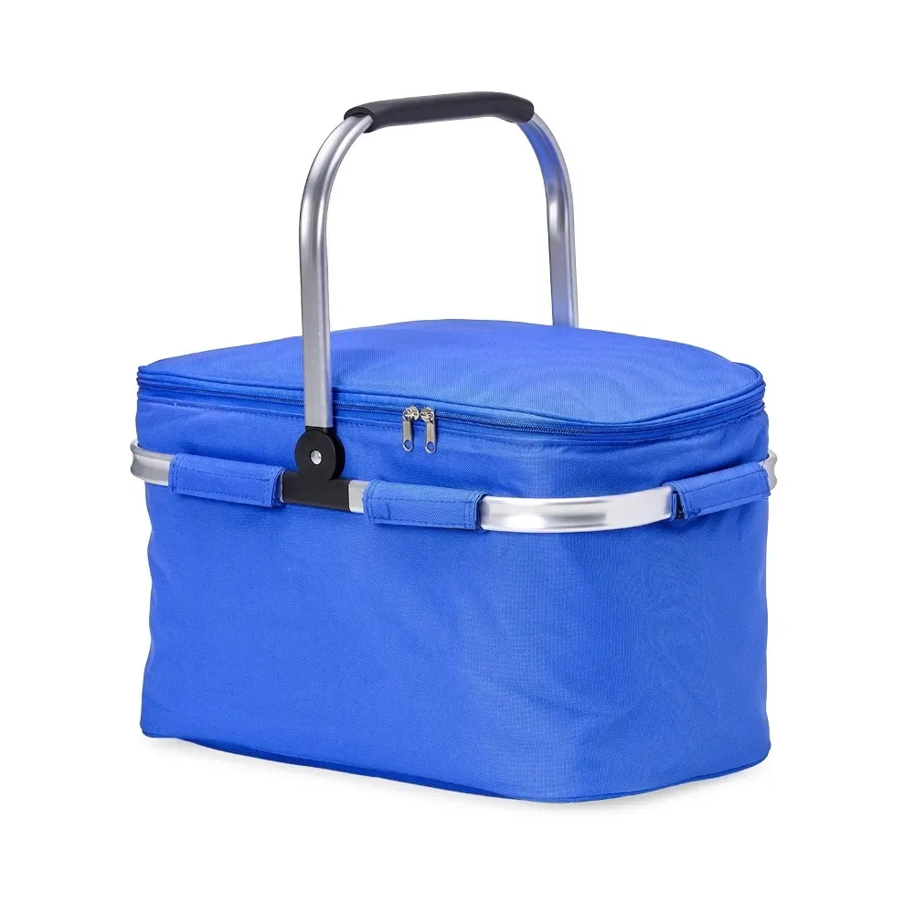 Bolsa térmica personalizada de poliéster, 31 litros, cor azul