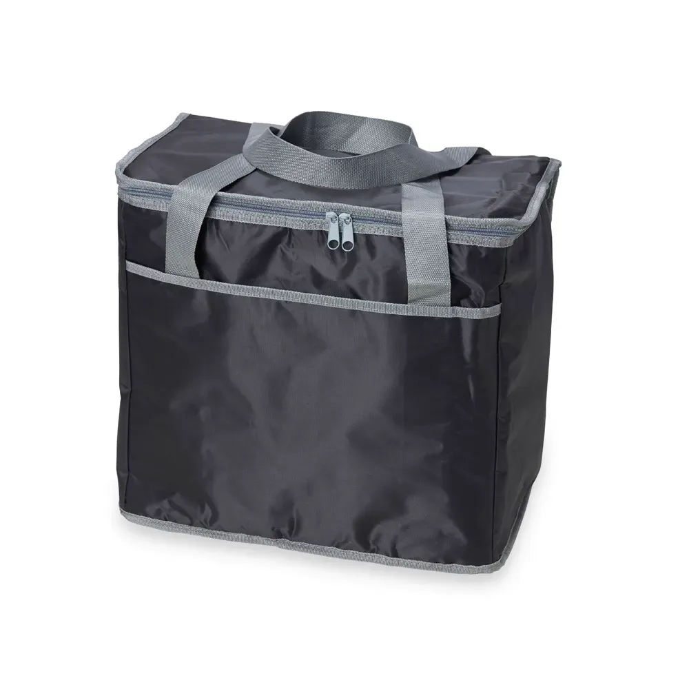 Bolsa térmica personalizada de poliéster 420D, 37 litros, cor cinza