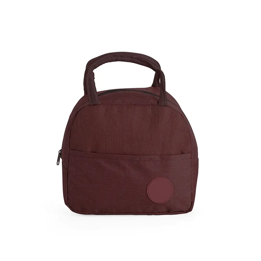 Bolsa Térmica de Poliéster 5L com Plaquinha Plástica Personalizada, cor vermelho