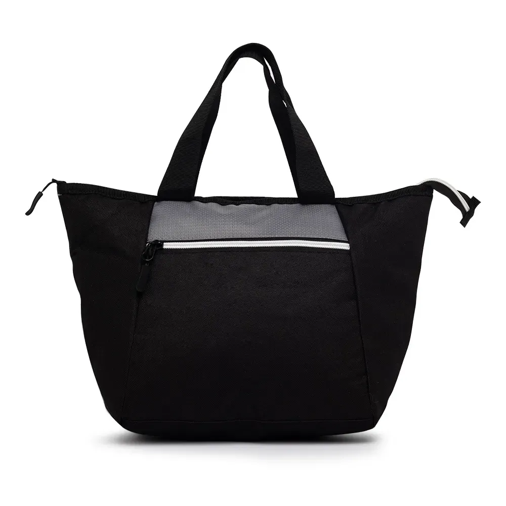 Bolsa Térmica de Poliéster 600D 9L com Bolso Frontal Personalizada, cor preto