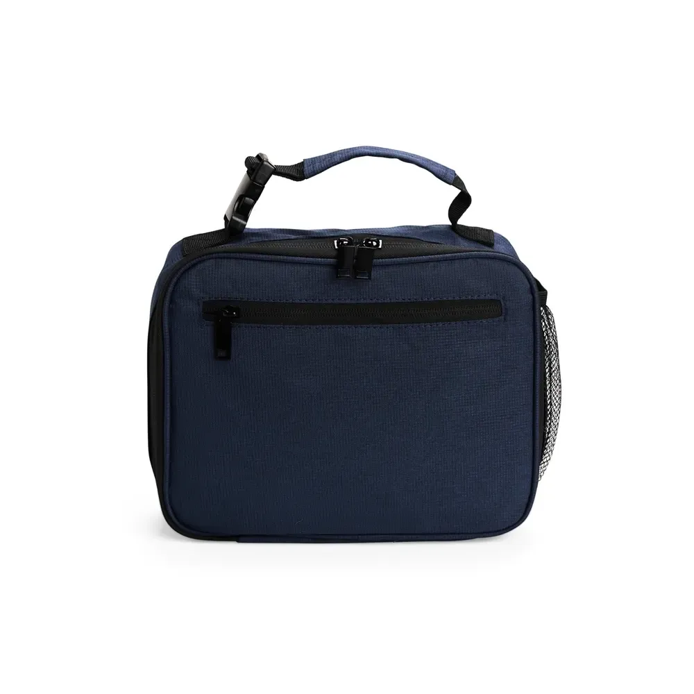 Bolsa Térmica de Poliéster 6L com Bolso Frontal Personalizada, cor azul escuro