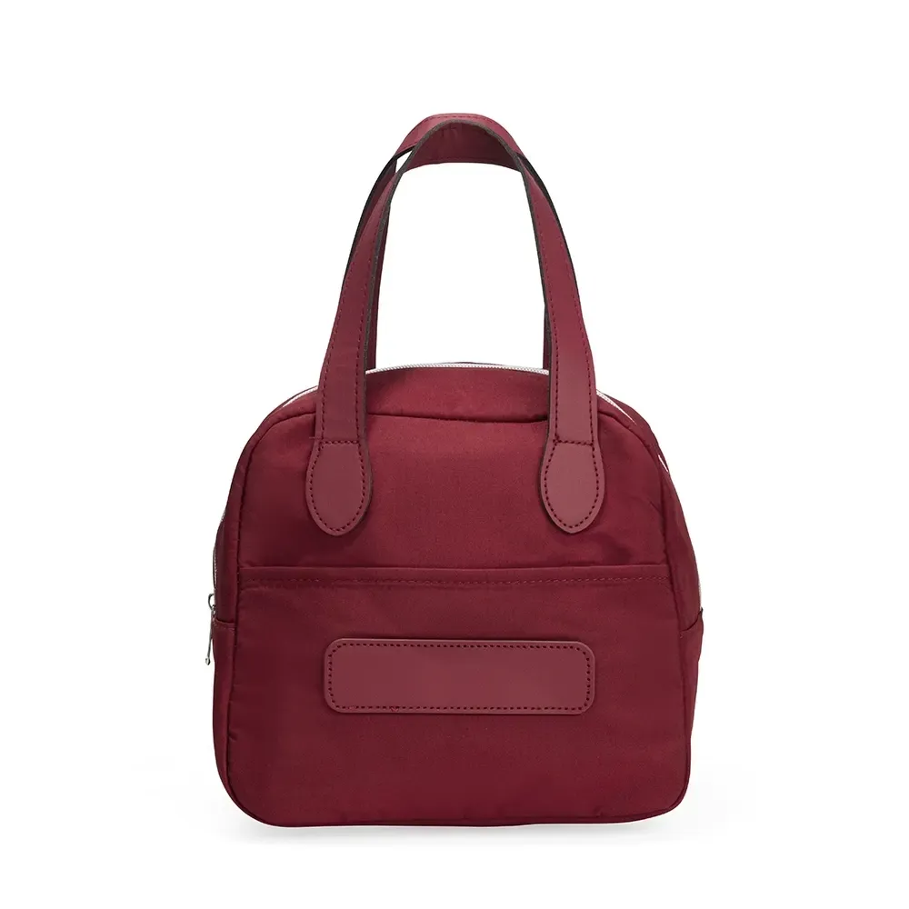 Bolsa Térmica de Poliéster 6L com Revestimento em Alumínio e Placa em PU Personalizada, cor vermelho