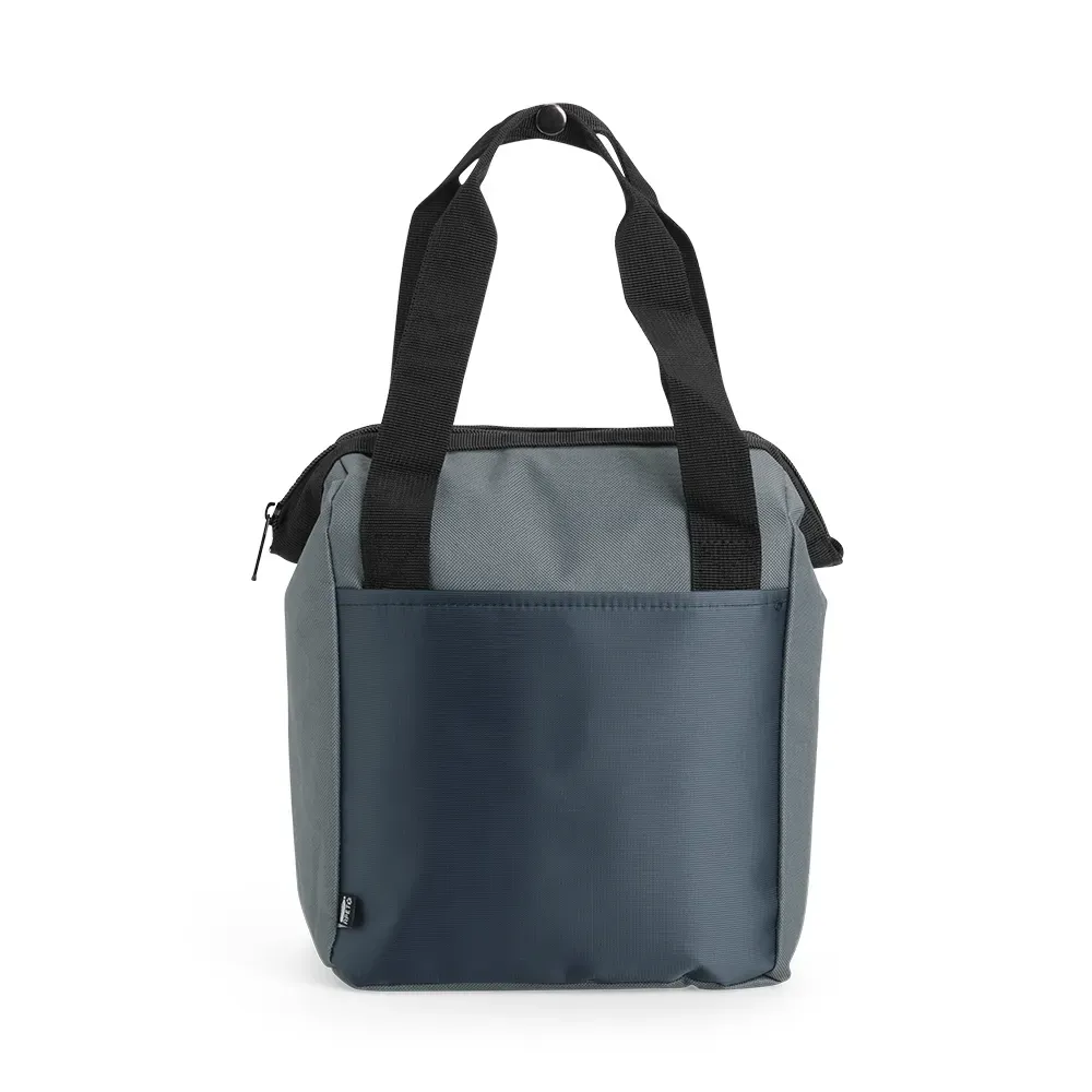 Bolsa Térmica de Poliéster 7L com Bolso em rPET Personalizada, cor azul
