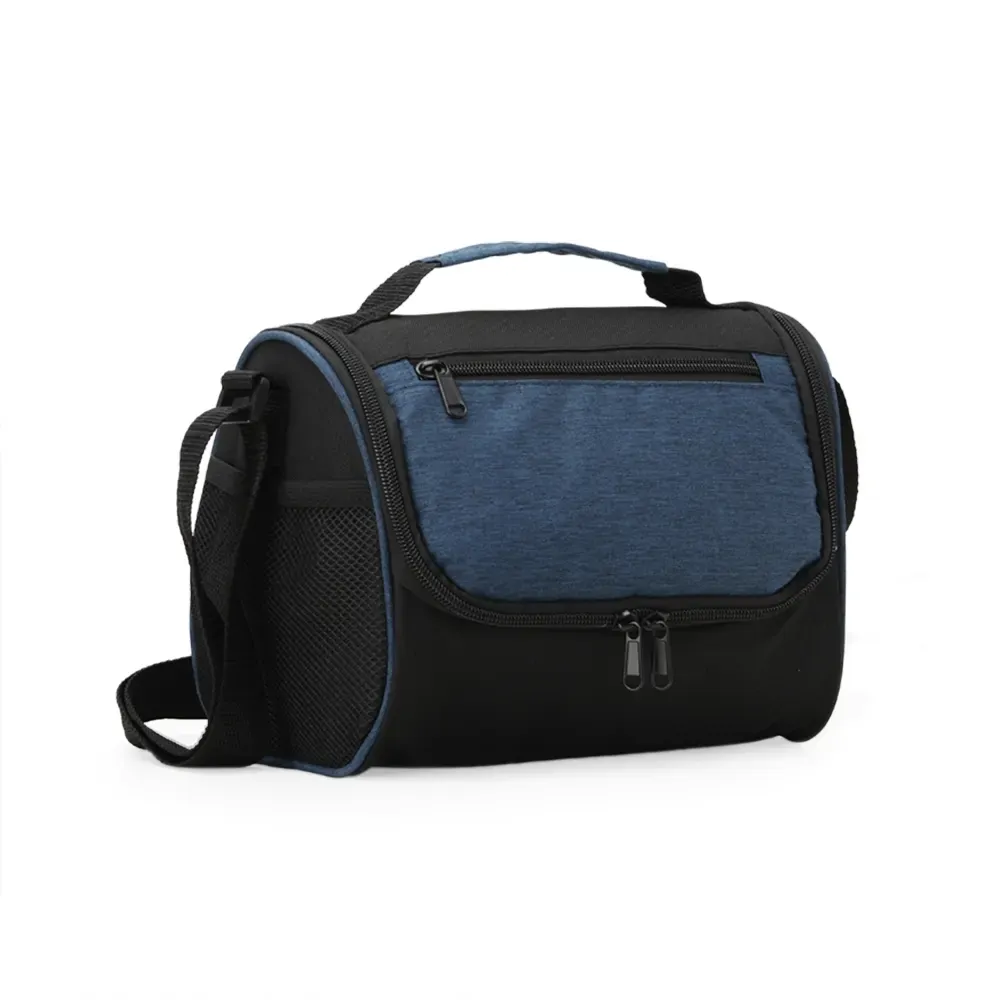 Bolsa térmica personalizada de poliéster, 7 litros, cor azul escuro