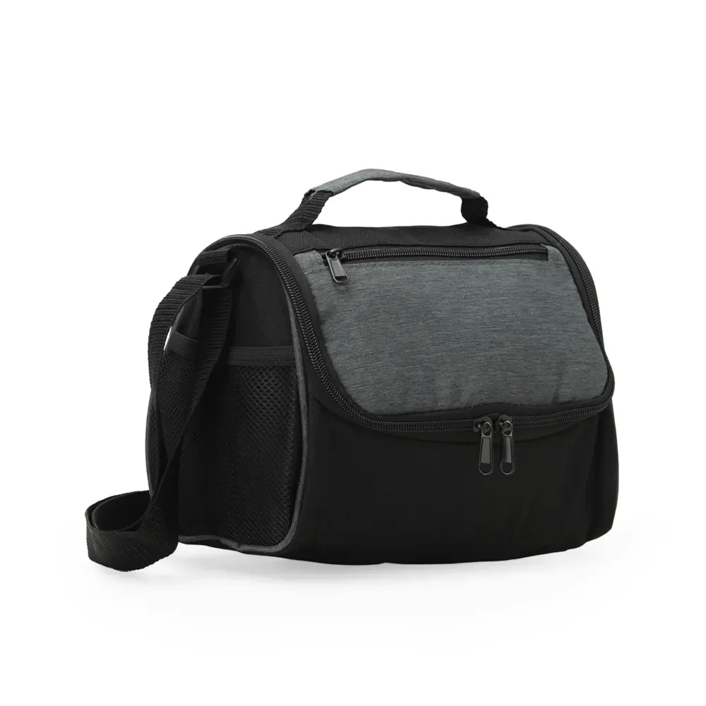 Bolsa térmica personalizada de poliéster, 7 litros, cor cinza escuro
