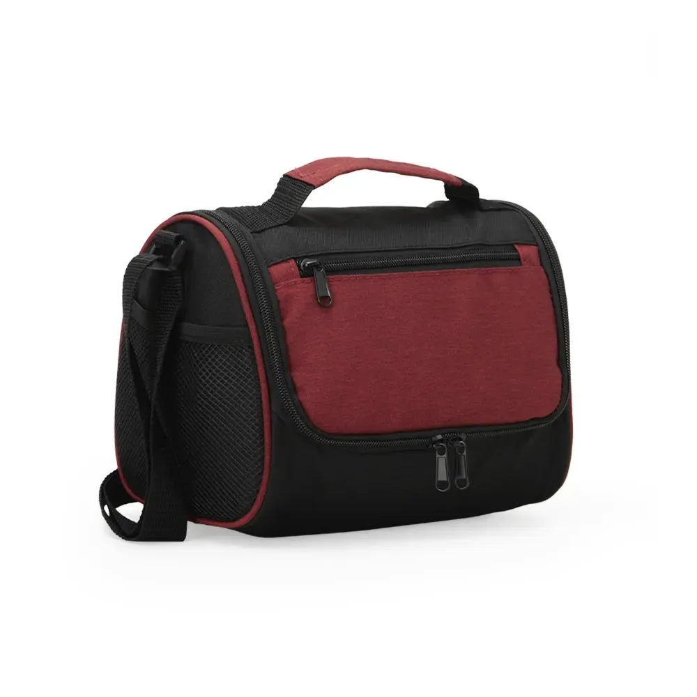 Bolsa térmica personalizada de poliéster, 7 litros, cor vermelha