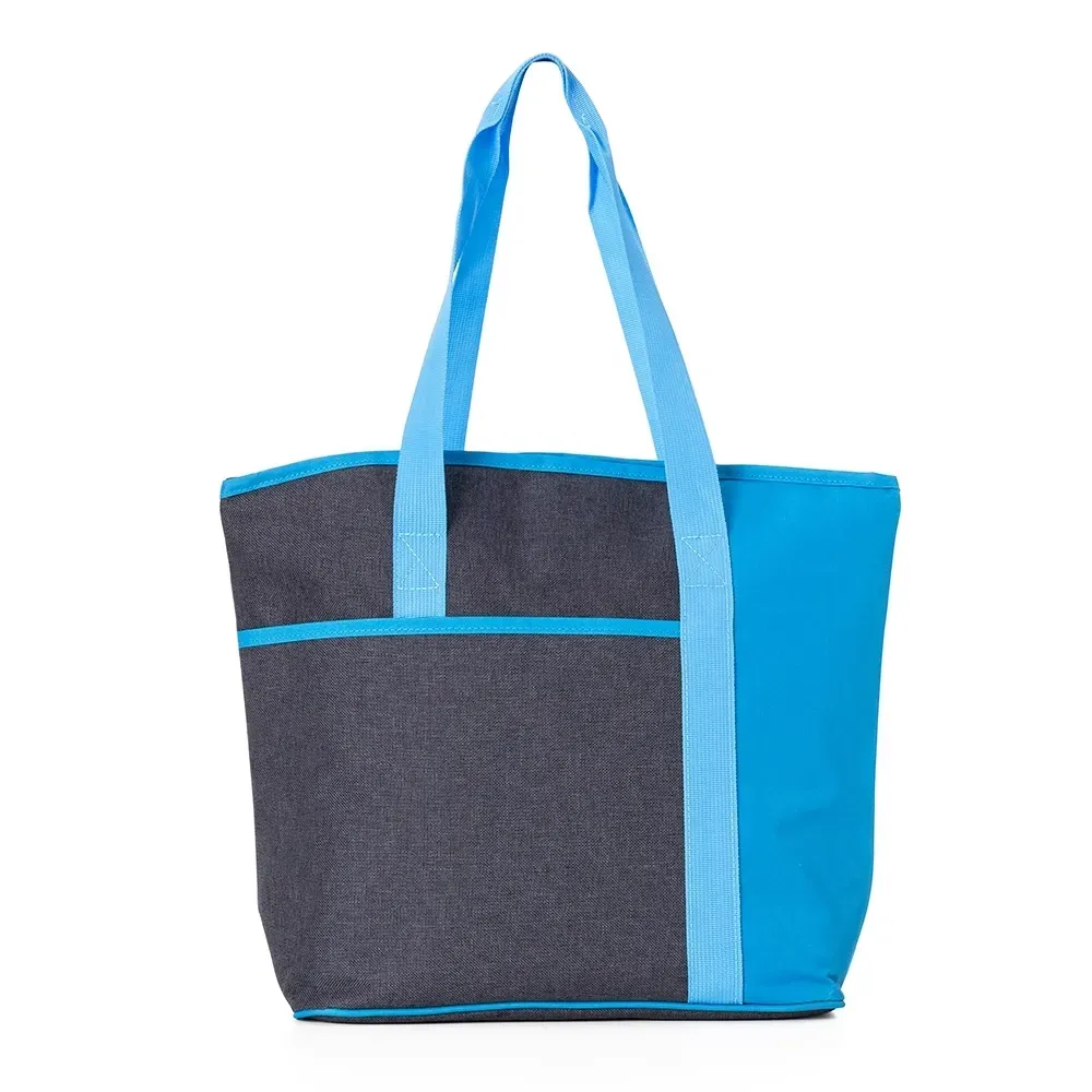 Bolsa térmica personalizada de poliéster 900D+300D, 15 litros, cor azul claro