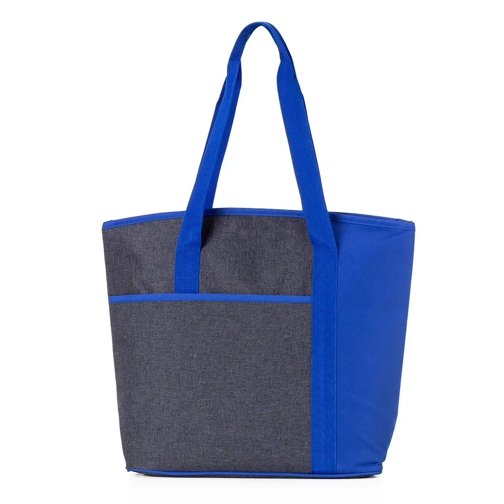 Bolsa térmica personalizada de poliéster 900D+300D, 15 litros, cor azul escuro