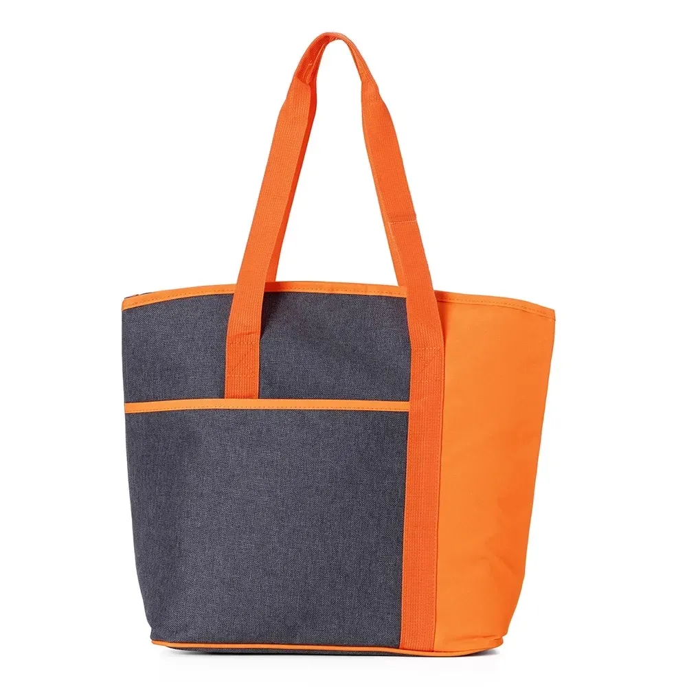 Bolsa térmica personalizada de poliéster 900D+300D, 15 litros, cor laranja