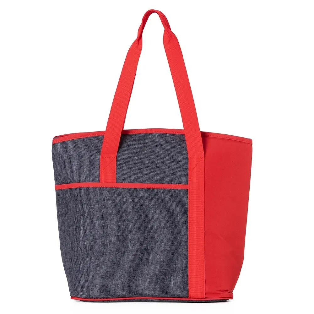 Bolsa térmica personalizada de poliéster 900D+300D, 15 litros, cor vermelha