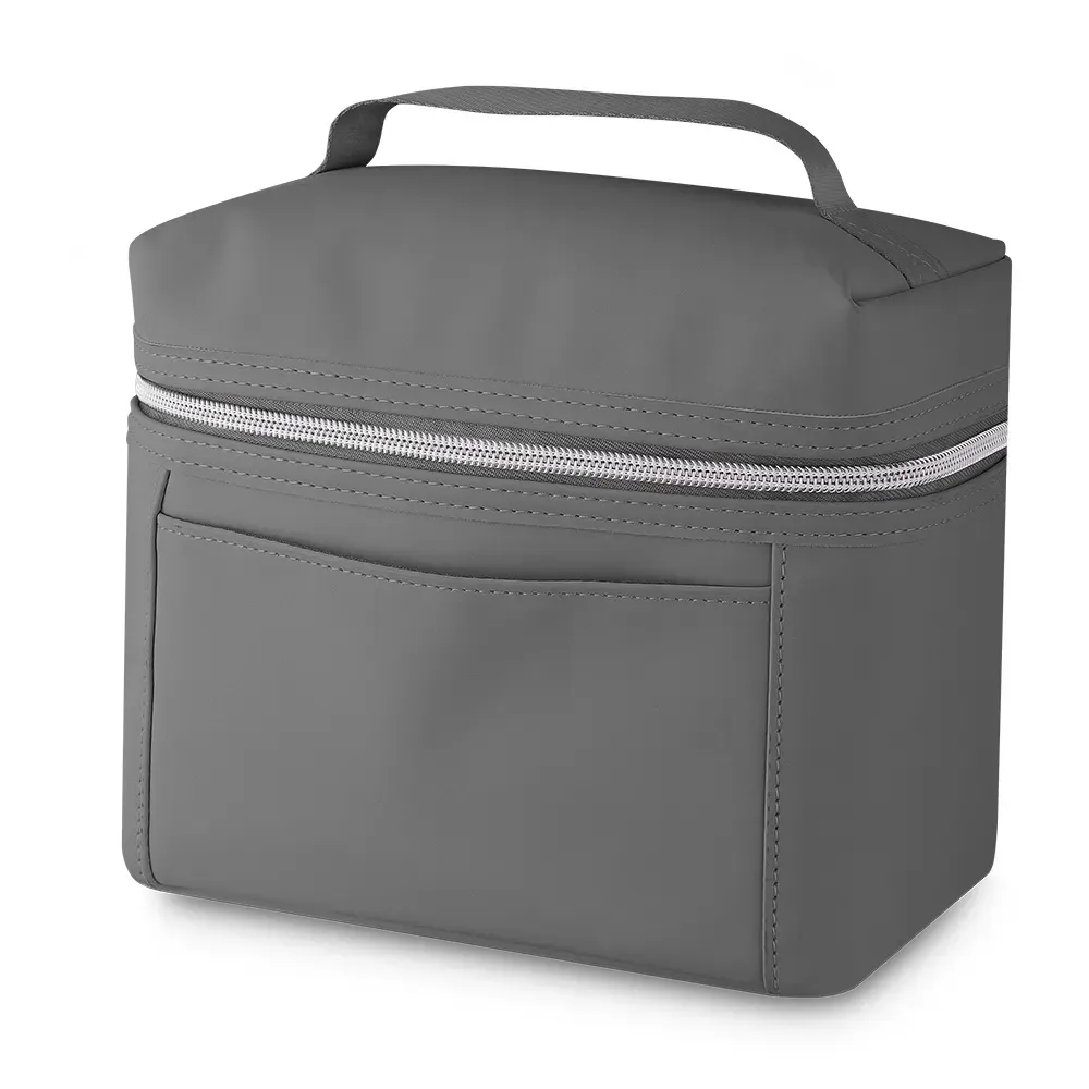 Bolsa térmica personalizada de PU 4 litros, cor cinza escuro
