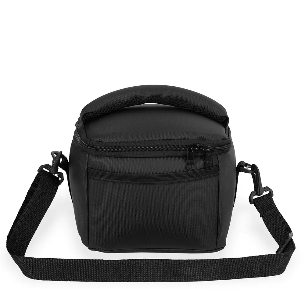 Bolsa térmica personalizada de tecido emborrachado 5 litros, cor preta