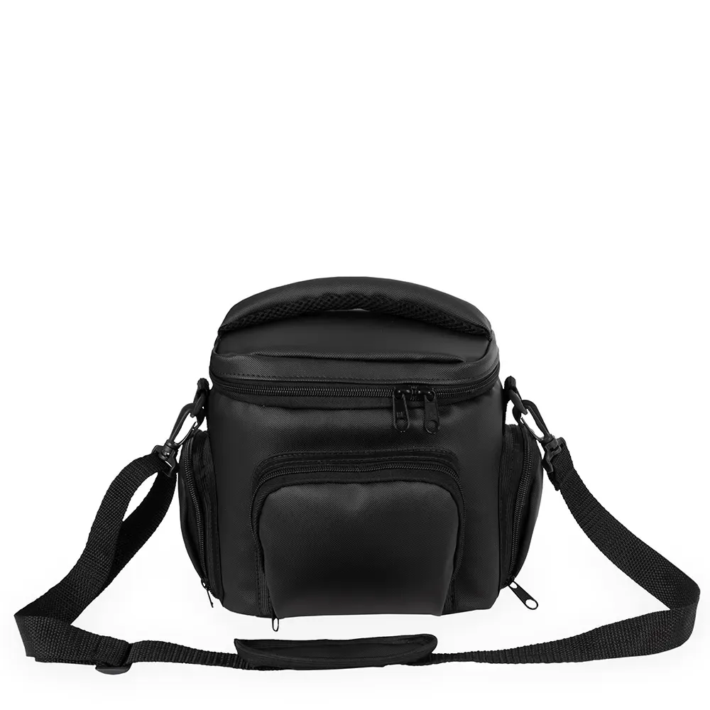 Bolsa térmica personalizada de tecido emborrachado 7 litros, cor preta