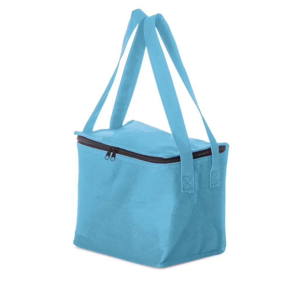 Bolsa Térmica de TNT 10L com Revestimento em Alumínio Personalizada, cor azul claro