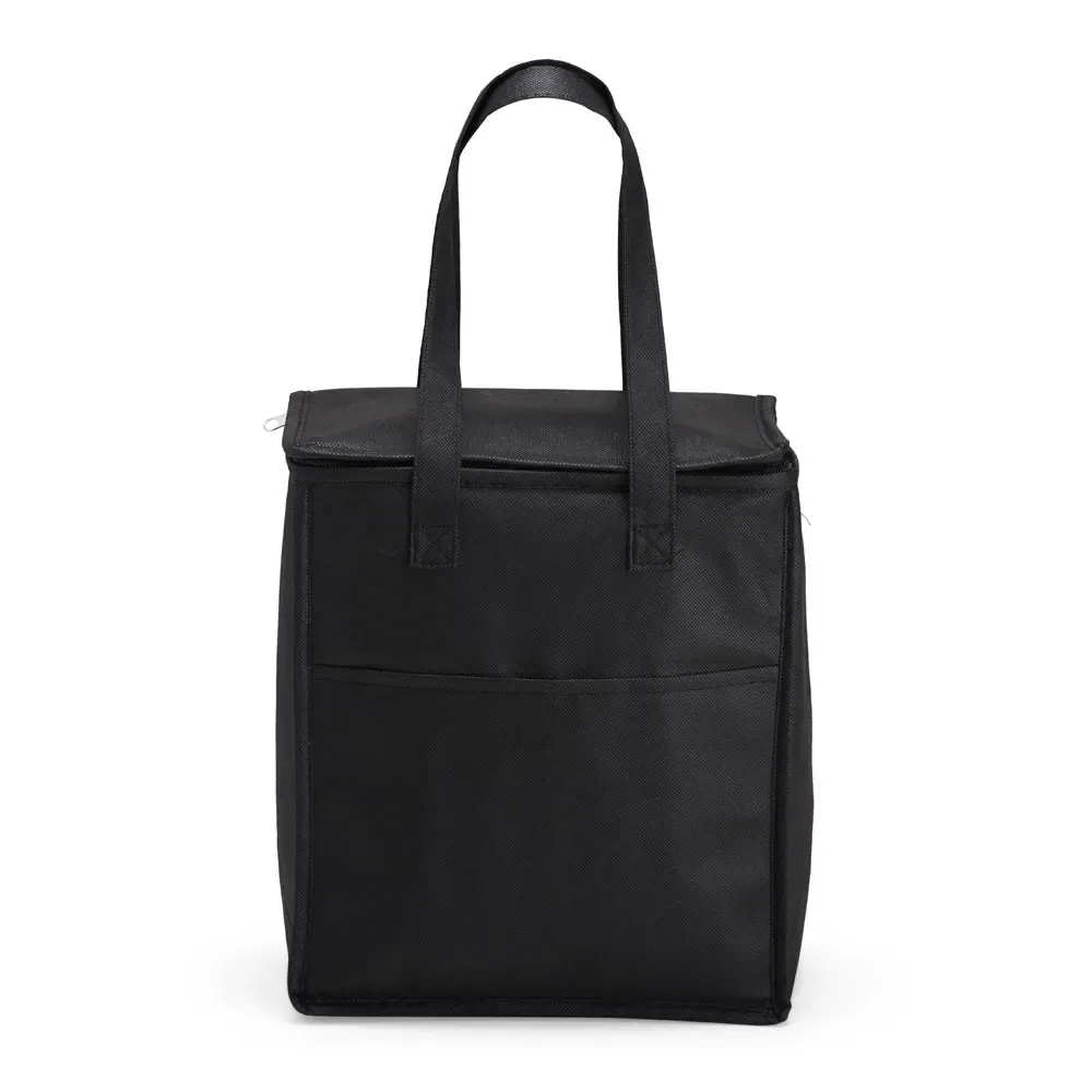 Bolsa térmica personalizada de TNT, 13 litros, cor preta