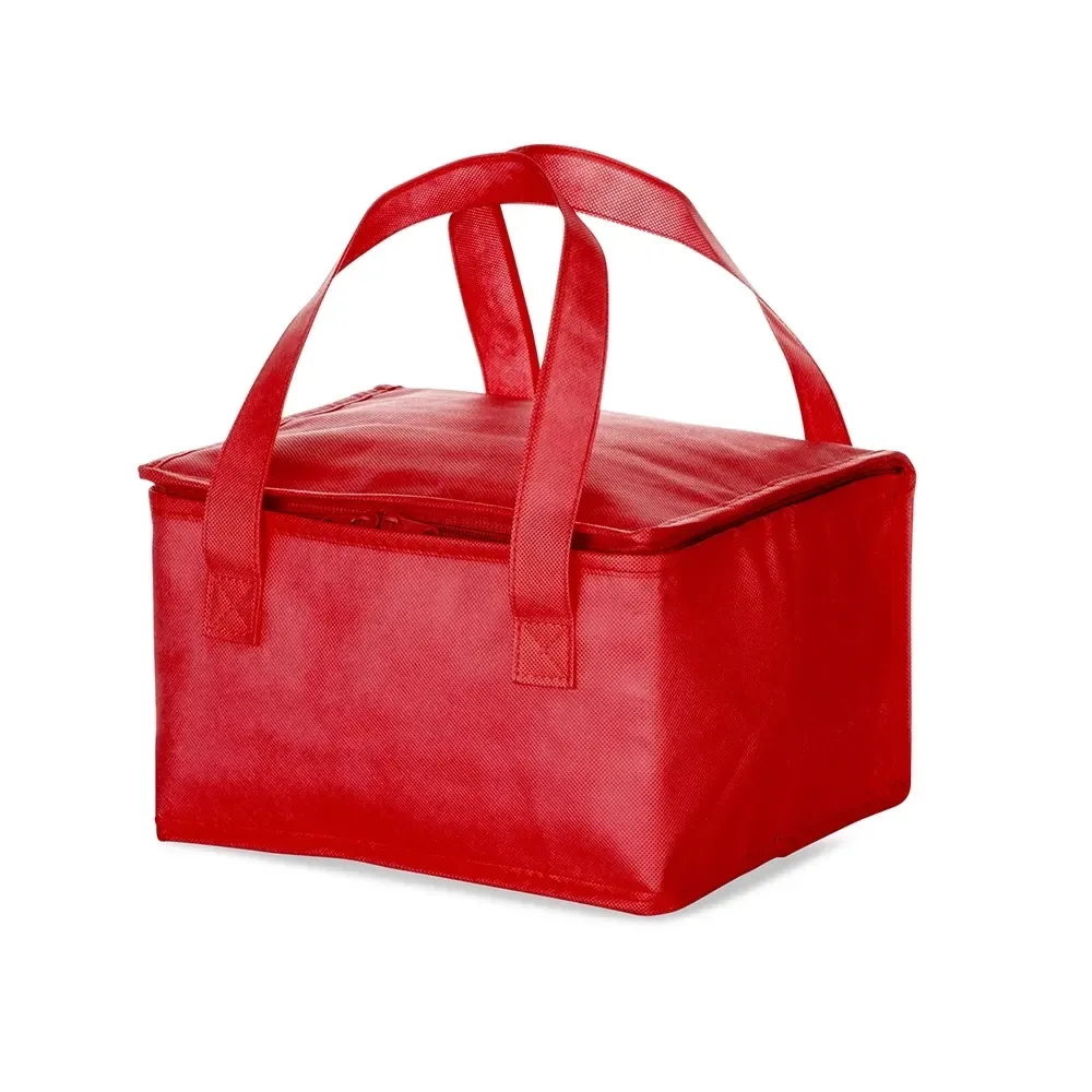 Bolsa Térmica de TNT 13L Personalizada, cor vermelho