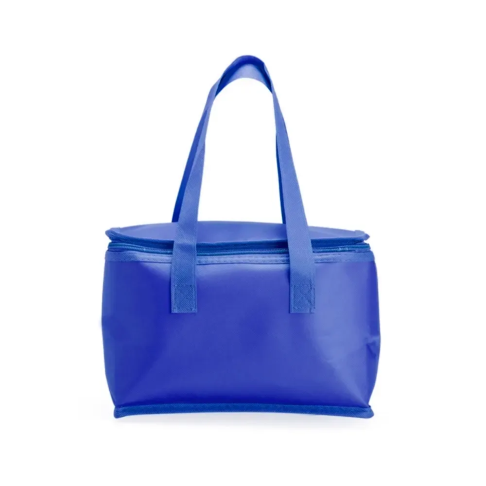Bolsa térmica personalizada de TNT, 6 litros, cor azul