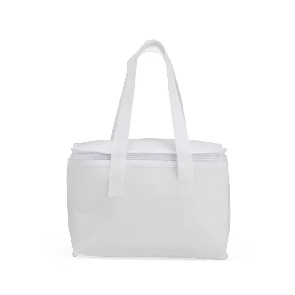 Bolsa térmica personalizada de TNT, 6 litros, cor branca