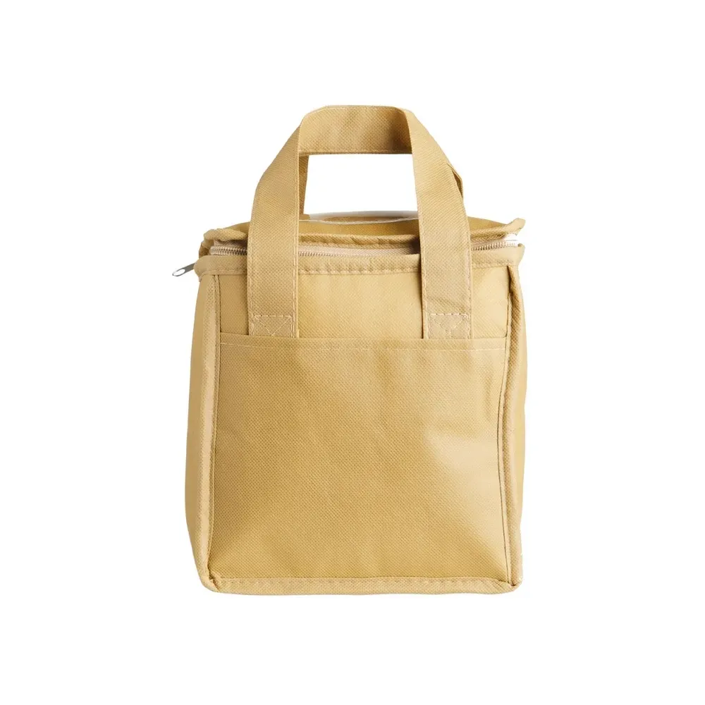 Bolsa térmica personalizada de TNT, 7 litros, cor bege