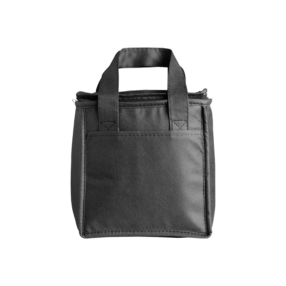 Bolsa térmica personalizada de TNT, 7 litros, cor preta