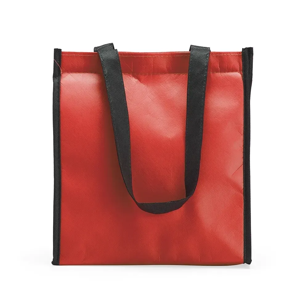 Bolsa térmica personalizada de TNT impermeável, 7 litros, cor vermelha