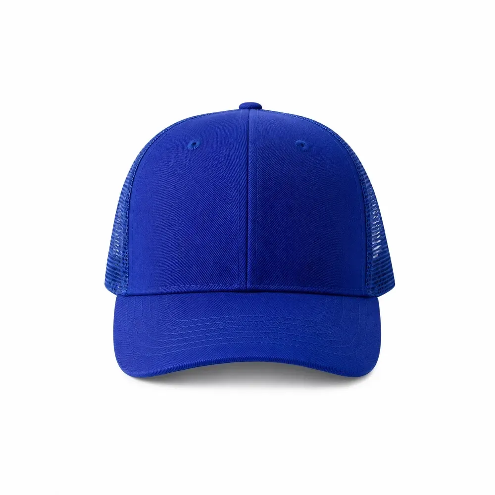 Boné poliéster aba curva com tela personalizado, cor azul