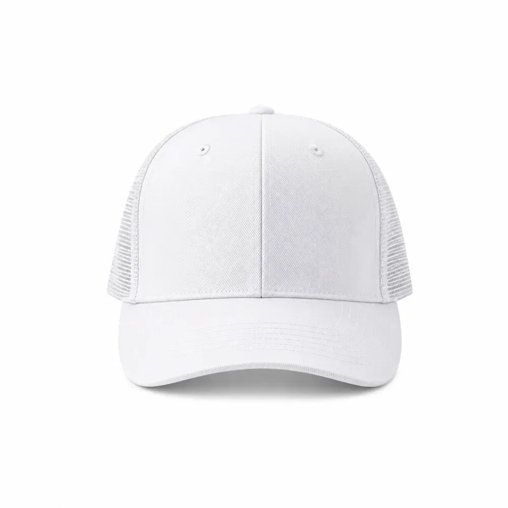 Boné poliéster aba curva com tela personalizado, cor branco