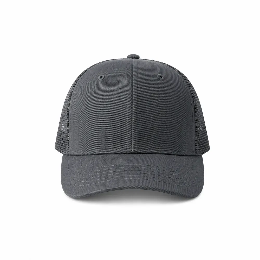 Boné poliéster aba curva com tela personalizado, cor cinza