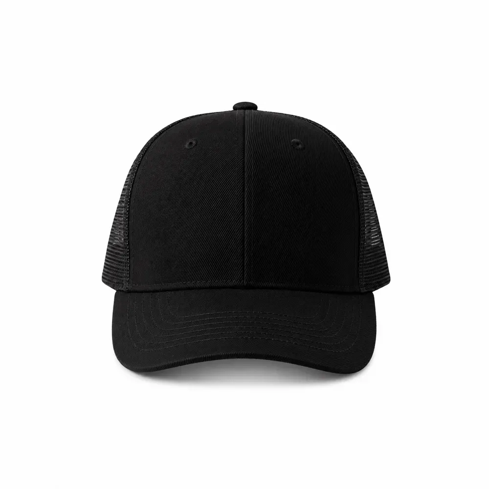 Boné poliéster aba curva com tela personalizado, cor preto