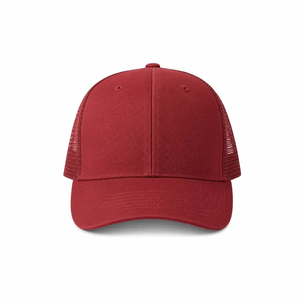 Boné poliéster aba curva com tela personalizado, cor vermelho