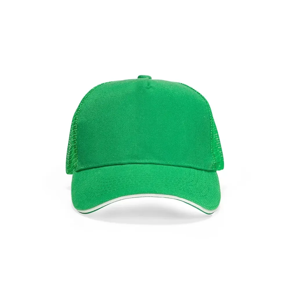 Boné poliéster aba curva com tela personalizado, cor verde