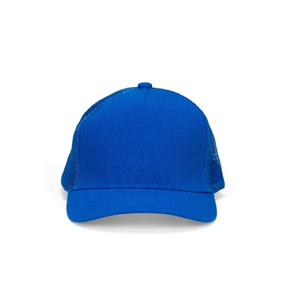 Boné poliéster aba curva com tela personalizado, cor azul