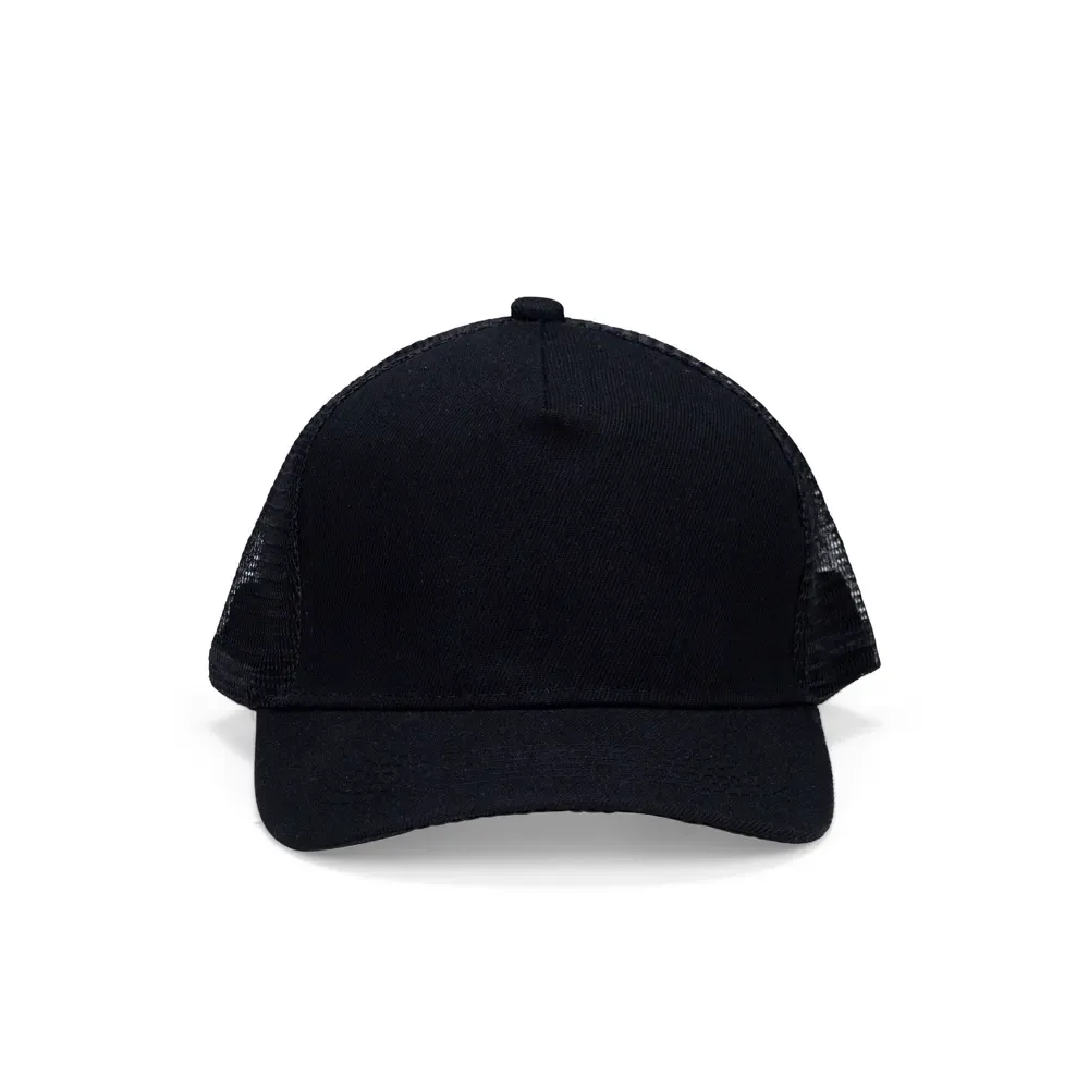 Boné poliéster aba curva com tela personalizado, cor preto