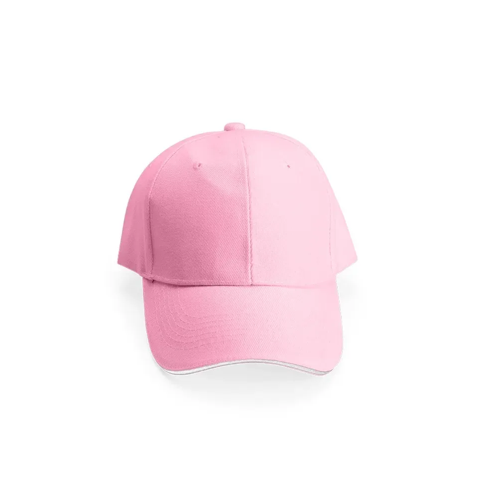 Boné poliéster aba curva personalizado, cor rosa