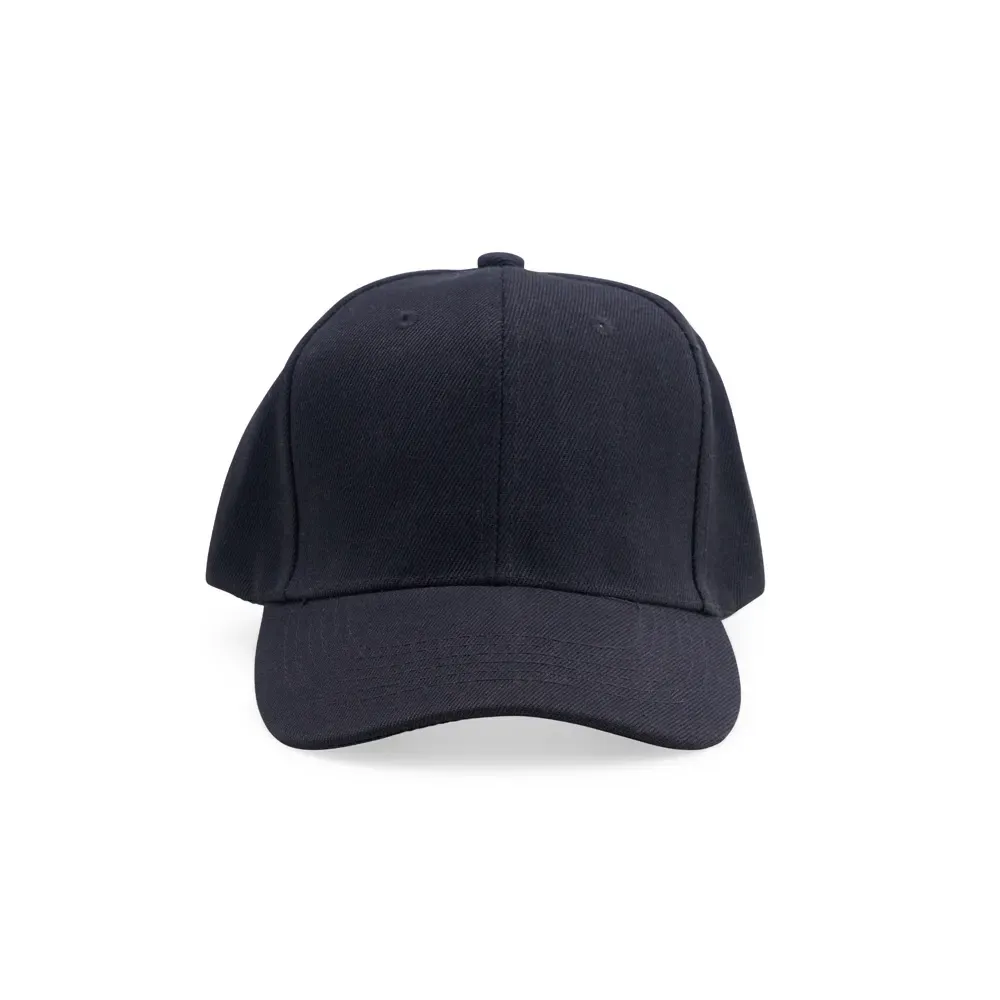 Boné poliéster aba curva com aba em poliestireno personalizado, cor preto