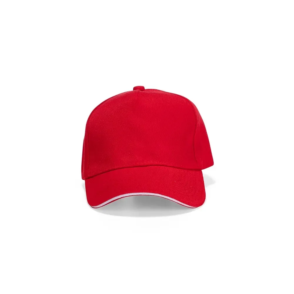 Boné poliéster aba curva personalizado, cor vermelho