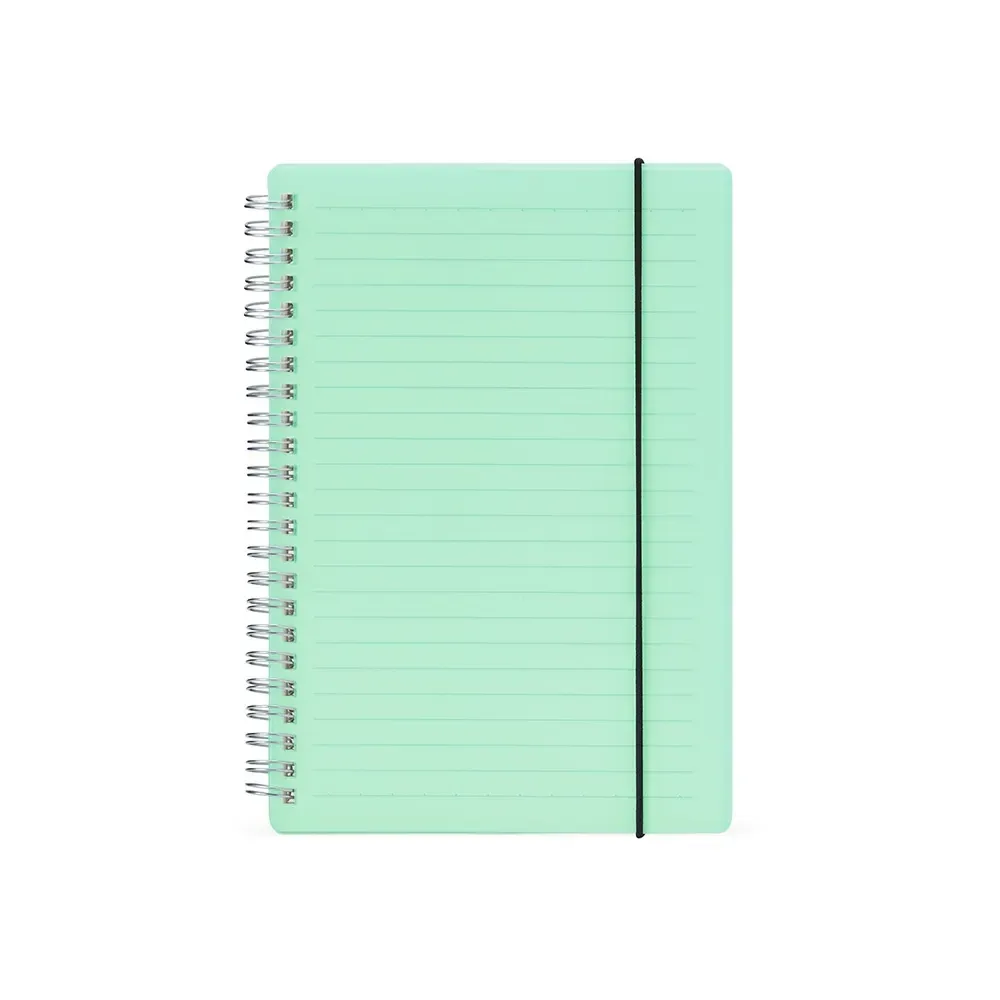 Caderno A5 Plástico com Elástico personalizado azul