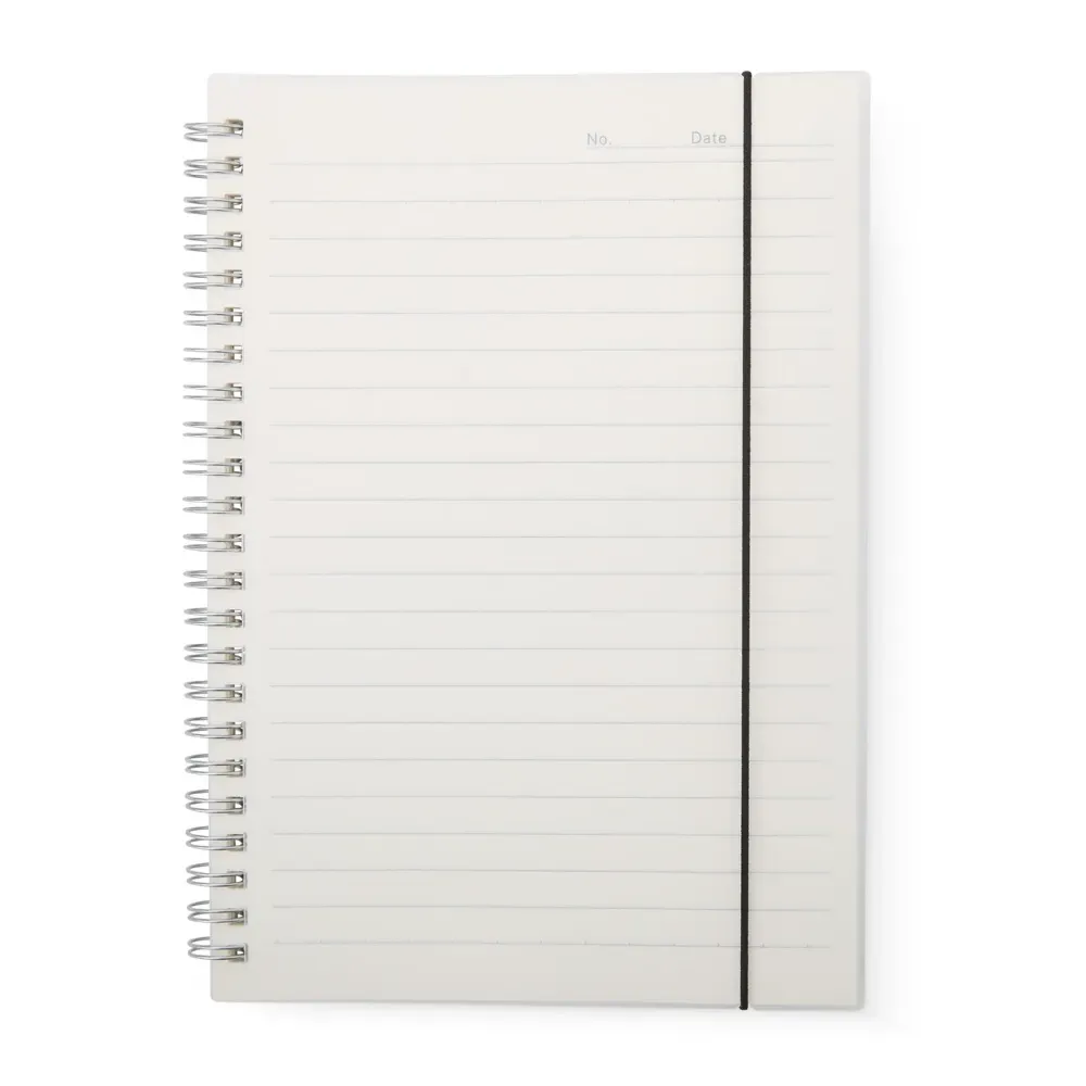 Caderno A5 Plástico com Elástico personalizado transparente