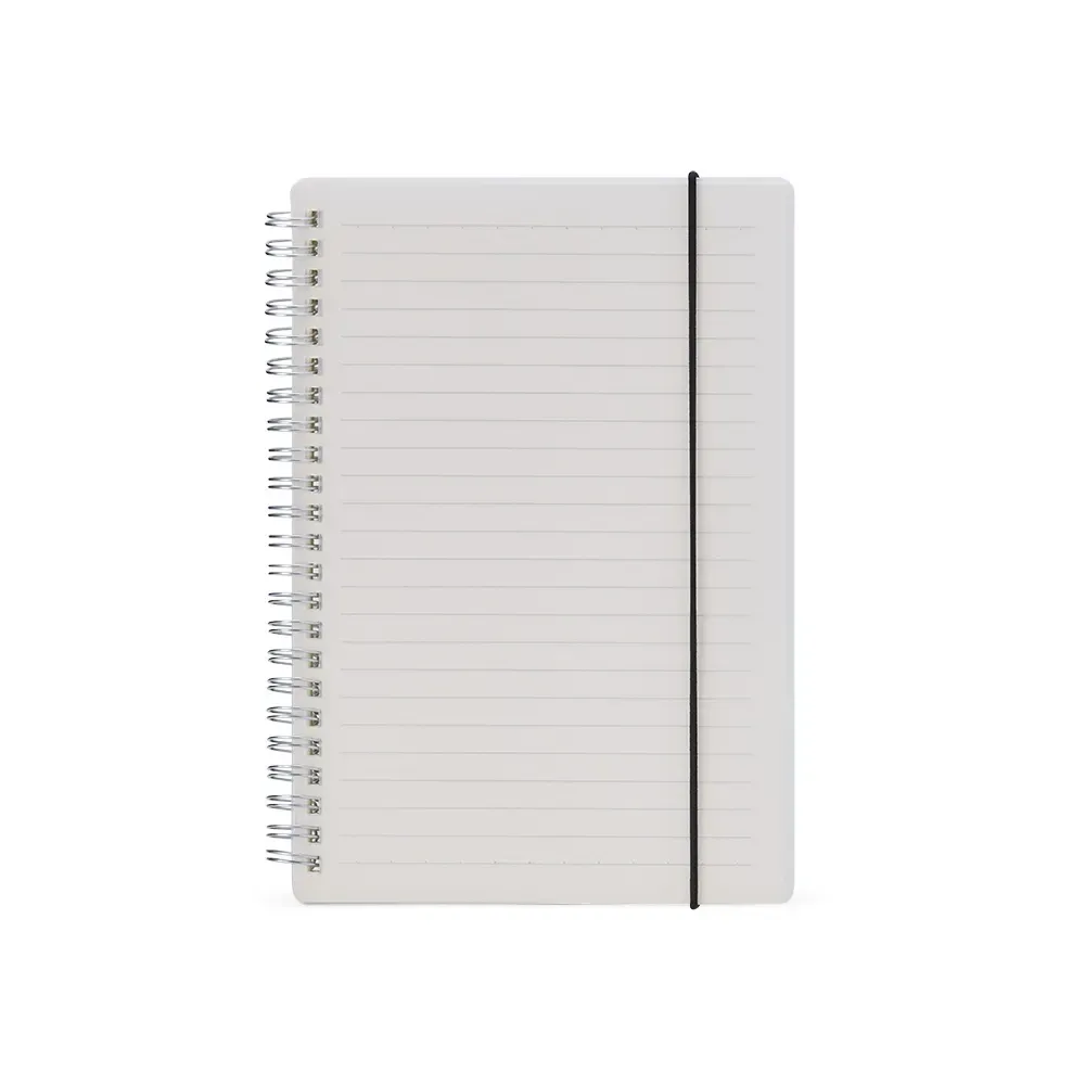 Caderno A5 Plástico com Elástico personalizado transparente